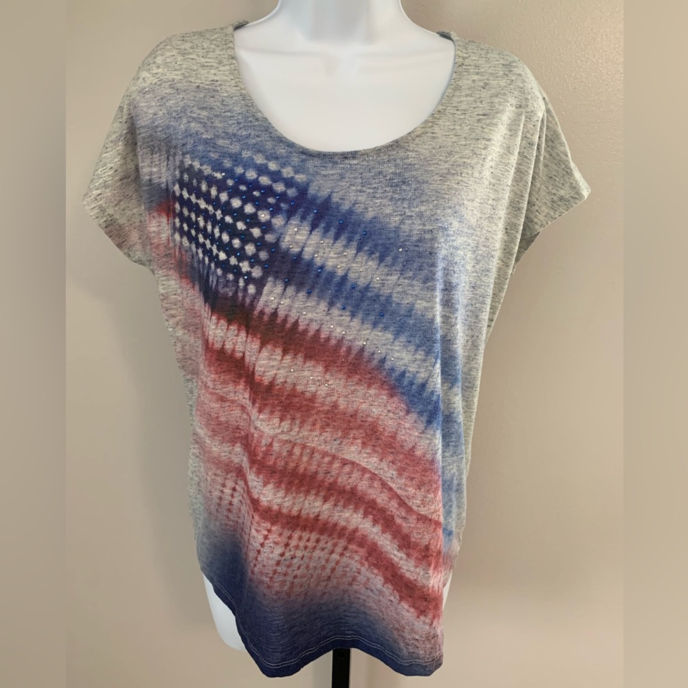 Sonoma Heather Gray Tee with Flag Design